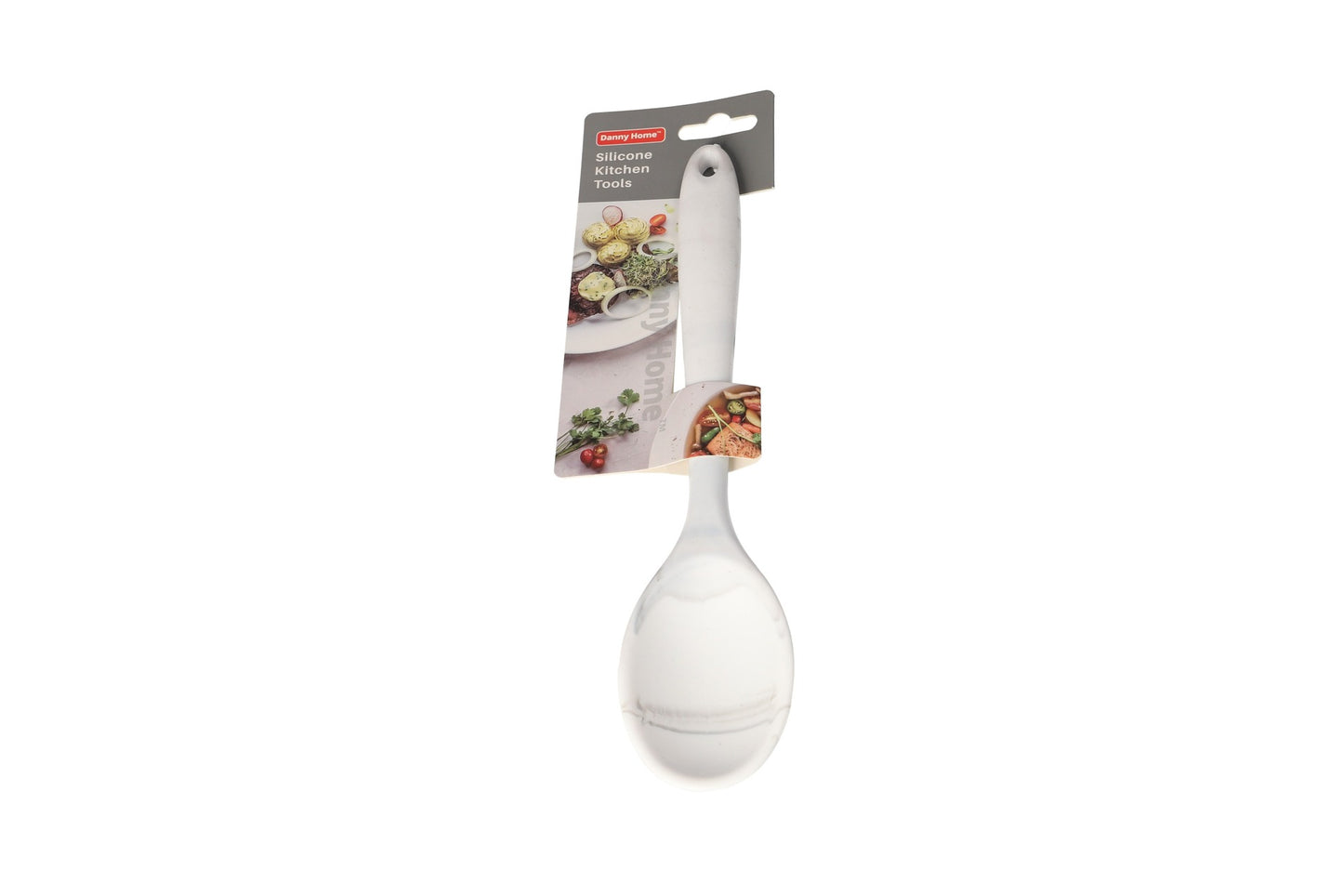 Silicone Marble White Dishing Spoon 26cm