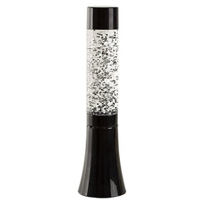 Glitter Multi-Coloured Lamp with Black Base