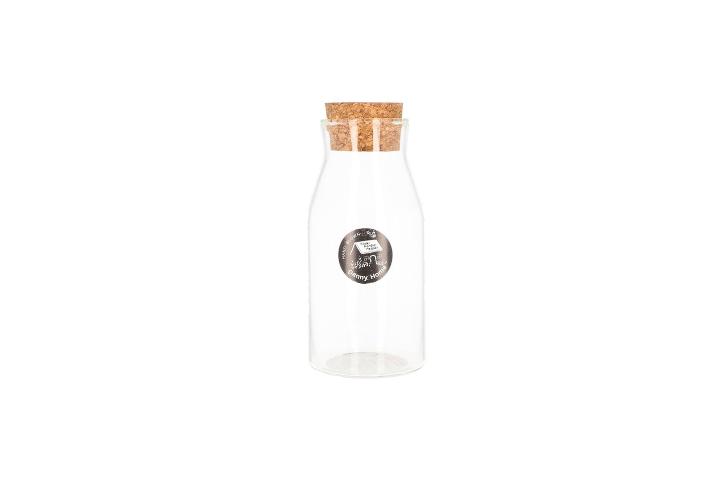 Glass Storage Jar With Wooden Lid 500ml 18cm
