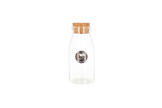 Glass Storage Jar With Wooden Lid 500ml 18cm