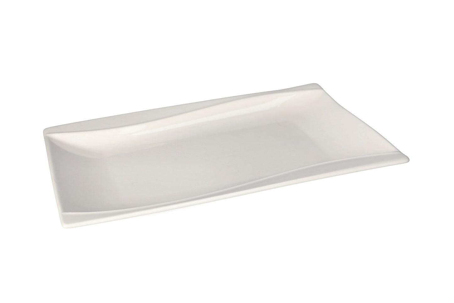 White Ceramic Rectangular Sushi Serving Platter 28.9cm 643g 11 Inch