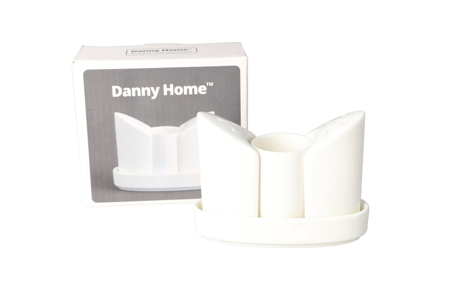 Danny Home Ceramic Salt and Pepper Shaker Set 3pcs 13cm