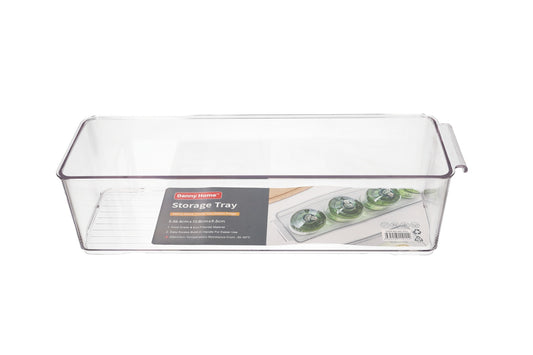 Clear PET Plastic Rectangular Refrigerator Storage Box (S) 36.4cm 384g