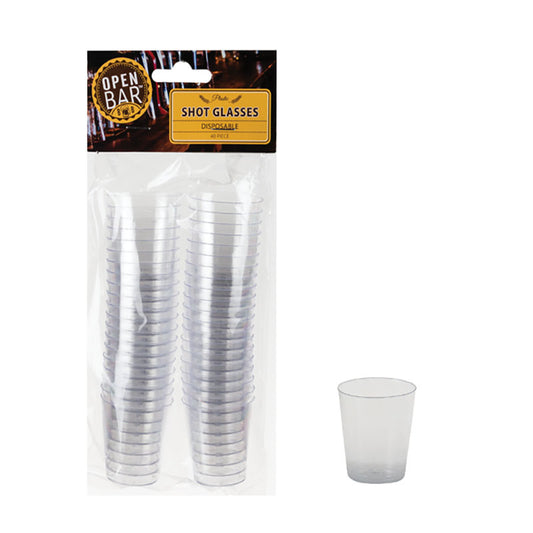 Disposable Plastic Shot Glass – 40-Pack