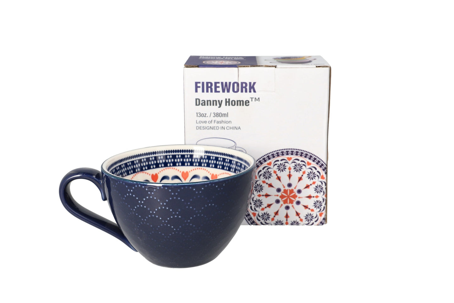 Firework Breakfast Art Mug